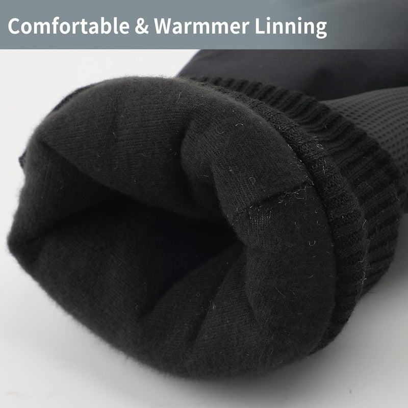 Pleneal Winter Ski Gloves Women Men, Windproof Waterproof Gloves with Warm Touchscreen Thermal Lining Anti-Slip for Work Cycling Motorcycle Snowboarding - Image 4